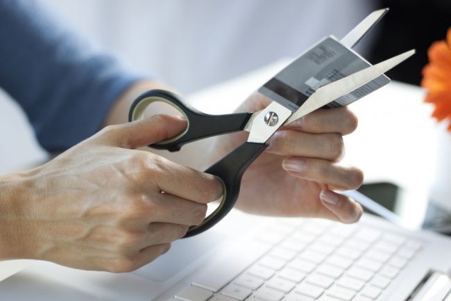 cutting up credit cards