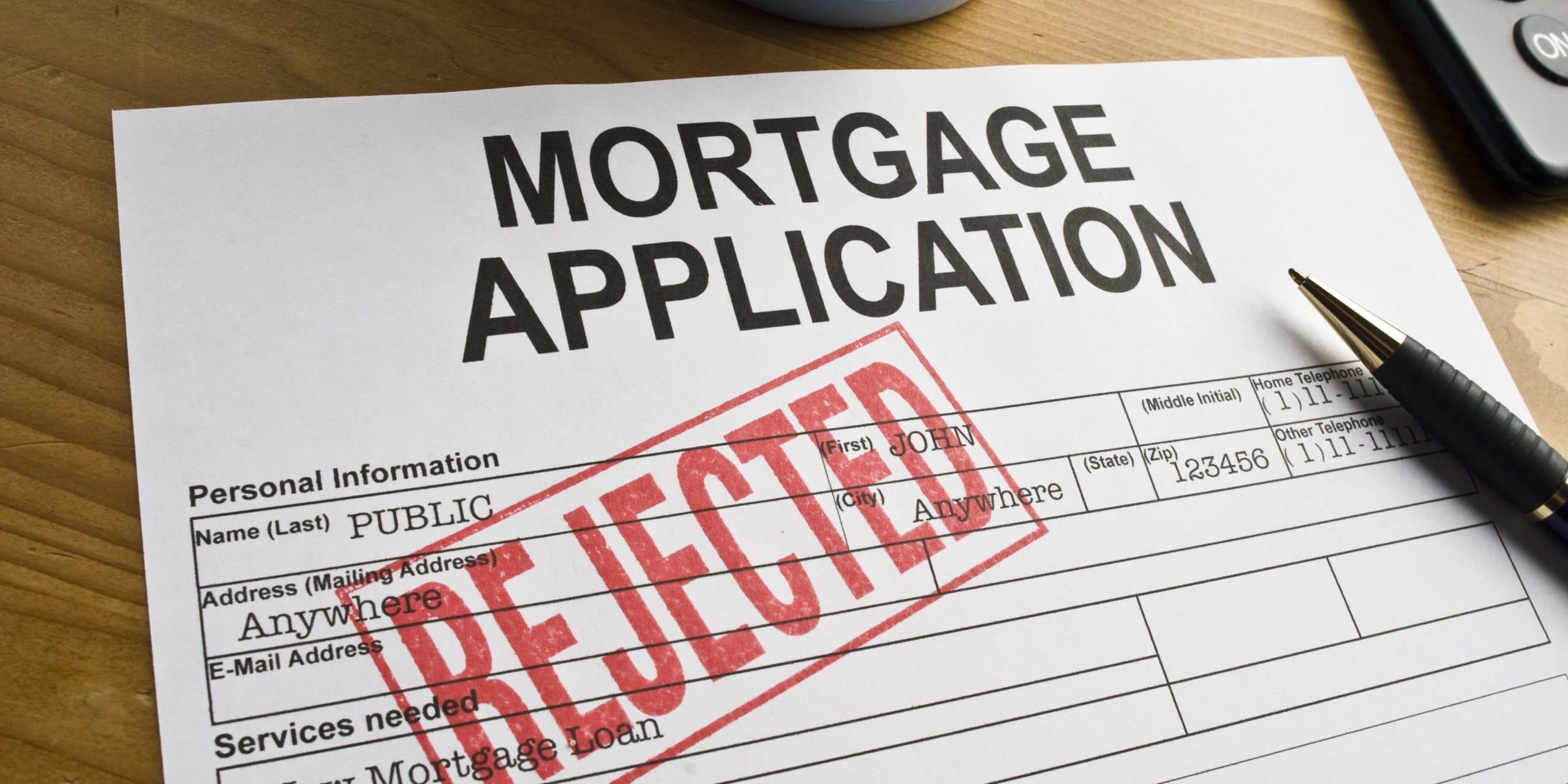 mortgage rejected mortgage denied