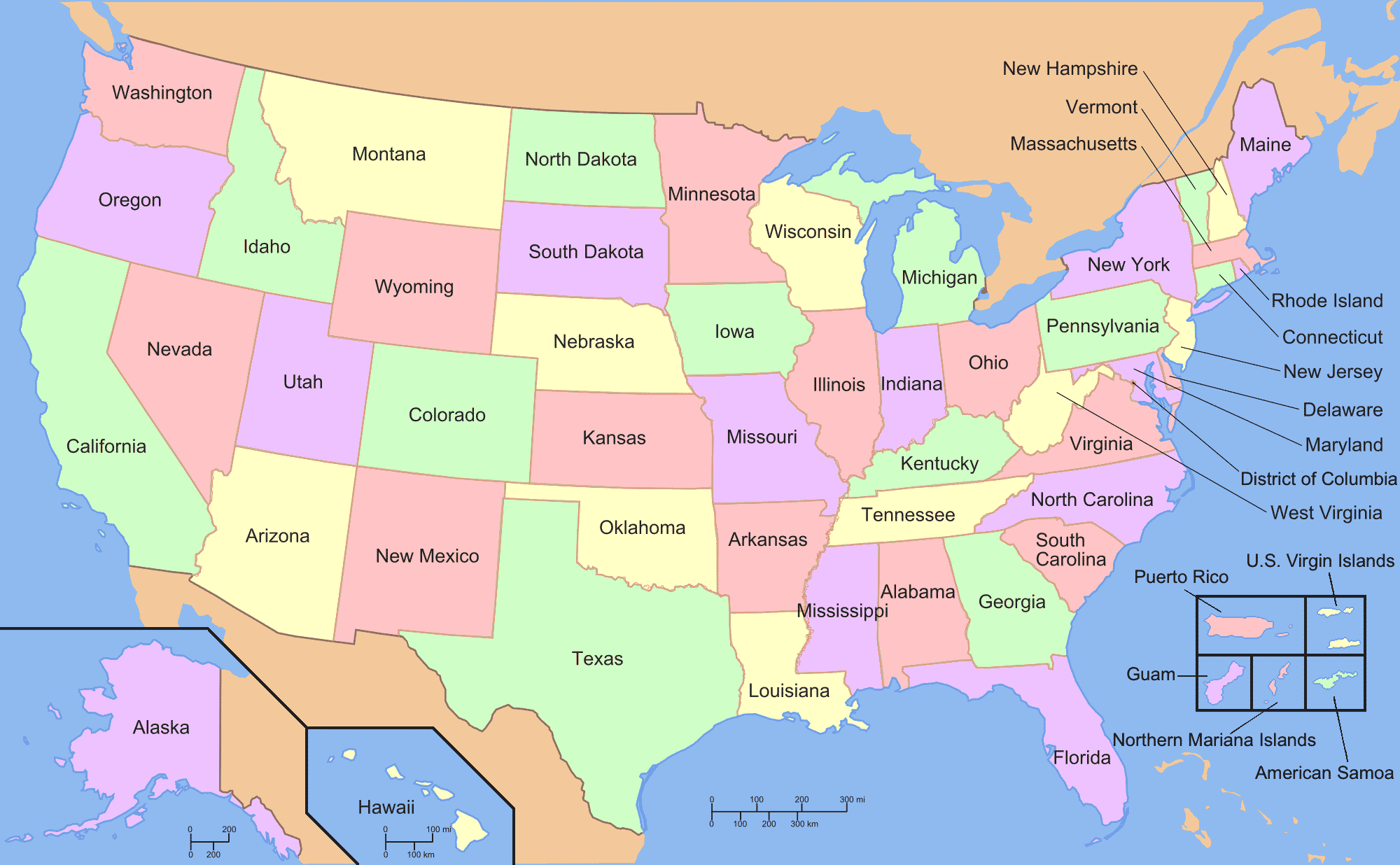 usa states